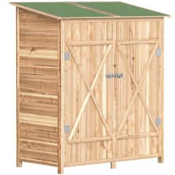 Abri de jardin armoire de rangement 140 x 75 x 157 cm gain de place toit bitum&eacute; imperm&eacute;able moderne
