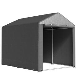 Abri de jardin rangement v&eacute;lo 160 x 218 x 172 cm porte zipp&eacute;e imperm&eacute;able contemporain &eacute;pur&eacute; en pol