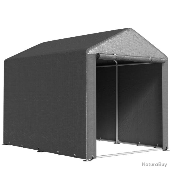Abri de jardin rangement v�lo 160 x 218 x 172 cm porte zipp�e imperm�able contemporain �pur� en pol