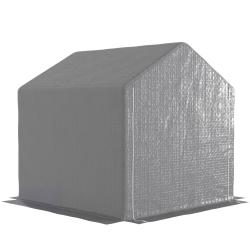 Abri de jardin pour moto et v&eacute;lo 200 x 200 x 200 cm imperm&eacute;able porte enroulable moderne ext&eacute;rieur