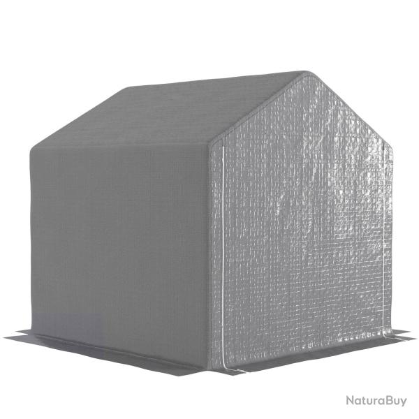 Abri de jardin pour moto et v�lo 200 x 200 x 200 cm imperm�able porte enroulable moderne ext�rieur