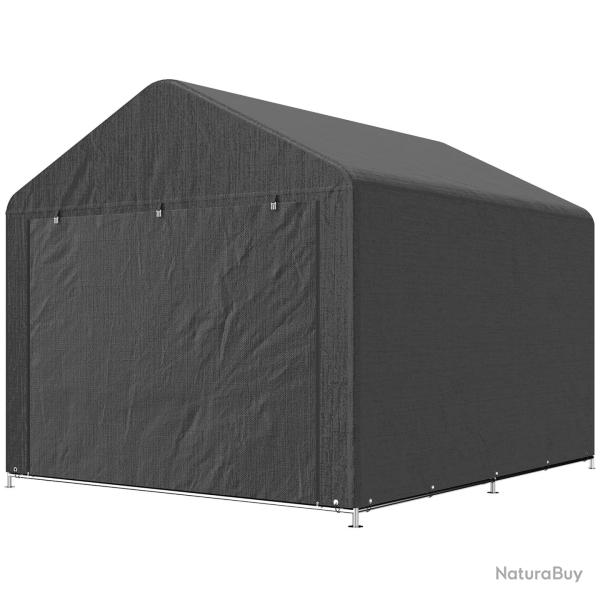 Abri de jardin rangement v�lo 200 x 238 x 183 cm �tanche porte zipp�e structure galvanis�e design e