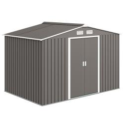 Abri de jardin ext&eacute;rieur 277 x 195 x 192 cm porte coulissante ventilation optimale industriel conte