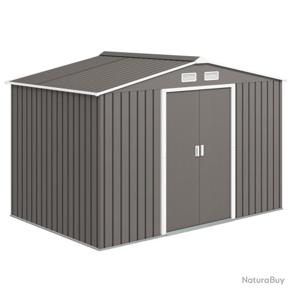 Abri de jardin ext�rieur 277 x 195 x 192 cm porte coulissante ventilation optimale industriel conte