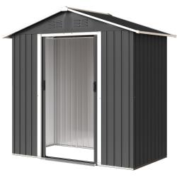 Abri de jardin rangement ext&eacute;rieur 194 x 107 x 191 cm double porte coulissante ventil&eacute; moderne desi