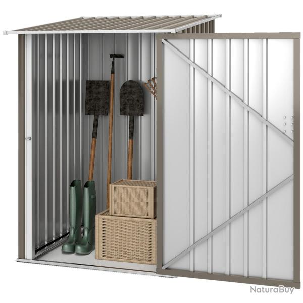 Abri de jardin remise outils 100 x 103 x 160 cm porte verrouillable rangement 1 m� contemporain en