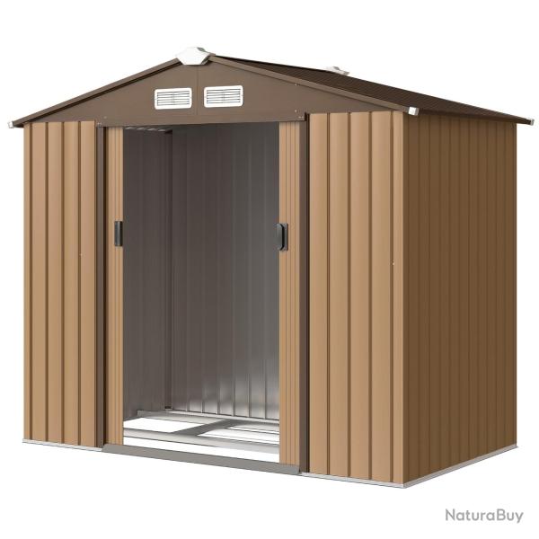 Abri de jardin remise pour outils 213 x 130 x 185 cm s�curisable ventilation style contemporain des
