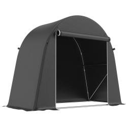 Abri de jardin stockage v&eacute;lo outils 245 x 120 x 200 cm &eacute;tanche porte fermeture &eacute;clair moderne en po