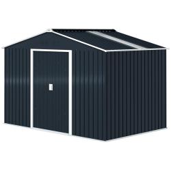 Abri de jardin ext&eacute;rieur 277 x 195 x 192 cm double porte coulissante ventilation optimale moderne e
