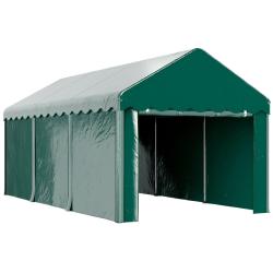 Abri de voiture 594 x 300 x 280 cm toile 200g anti-uv r&eacute;sistante structure renforc&eacute;e industriel en