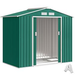 Abri de jardin remise pour outils 213 x 130 x 185 cm portes verrouillables kit de fondation industr