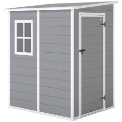 Abri de jardin &agrave; 122 x 149 x 192 cm porte verrouillable ventilation surface 1,54 m&sup2; design moderne
