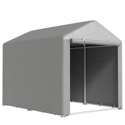 Abri de jardin stockage moto et v&eacute;lo 160 x 218 x 172 cm &eacute;tanche porte zipp&eacute;e style industriel en po