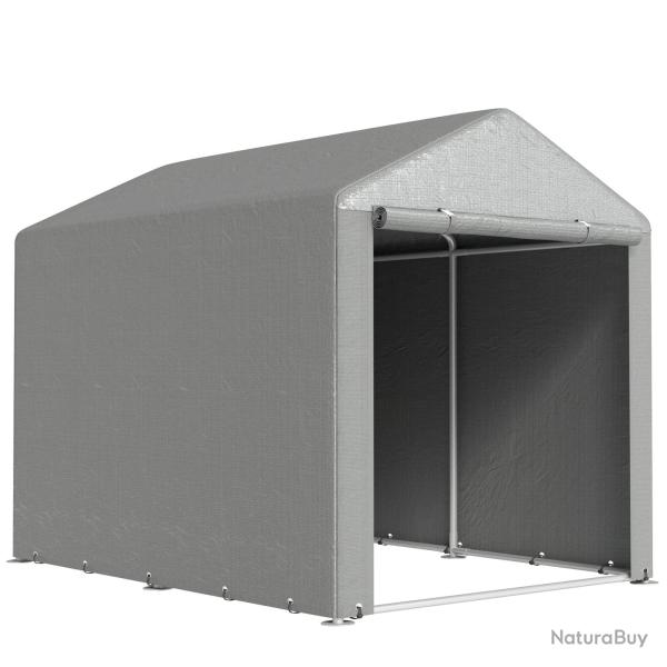 Abri de jardin stockage moto et v�lo 160 x 218 x 172 cm �tanche porte zipp�e style industriel en po