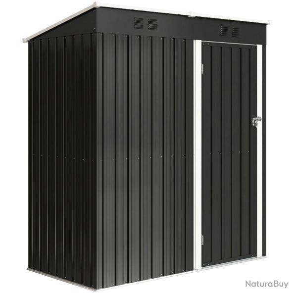 Abri de jardin adossable terrasse 163 x 90 x 179 cm s�curis� anti-humidit� moderne �pur� en acier g