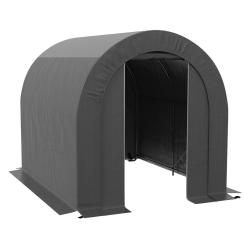 Abri de jardin rangement 239 x 180 x 190 cm protection pluie acc&egrave;s zipp&eacute; contemporain &eacute;pur&eacute; en poly