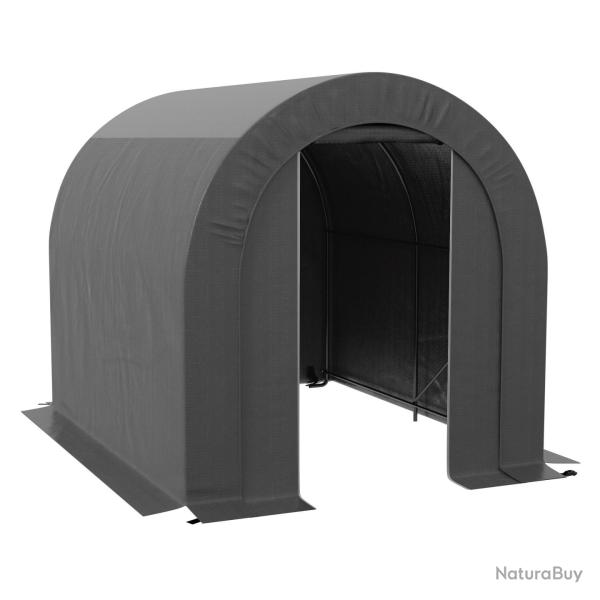 Abri de jardin rangement 239 x 180 x 190 cm protection pluie acc�s zipp� contemporain �pur� en poly