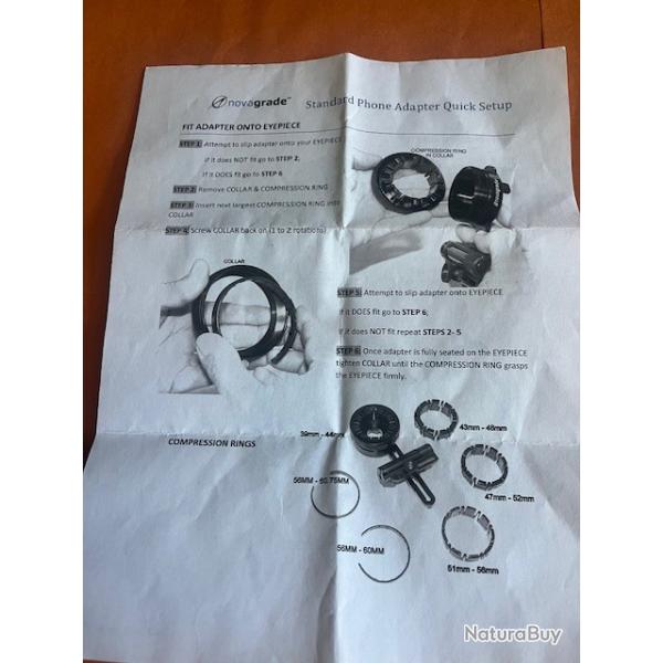 digiscopie kit novagrade pour smartphone complet