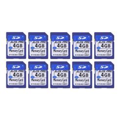 Lot de 10 - Carte SD 4Go High Speed ELITE