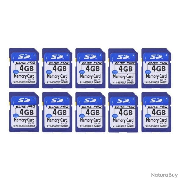 Lot de 10 - Carte SD 4Go High Speed ELITE