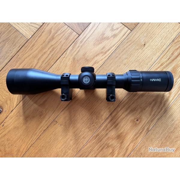 Lunette HAWKE Vantage 30 WA IR + Fixations Weaver Extreme High Profile 30 mm