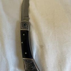Couteau pliant lame ciselee dor&eacute;e Herbertz 208311 Rotsfrei 440