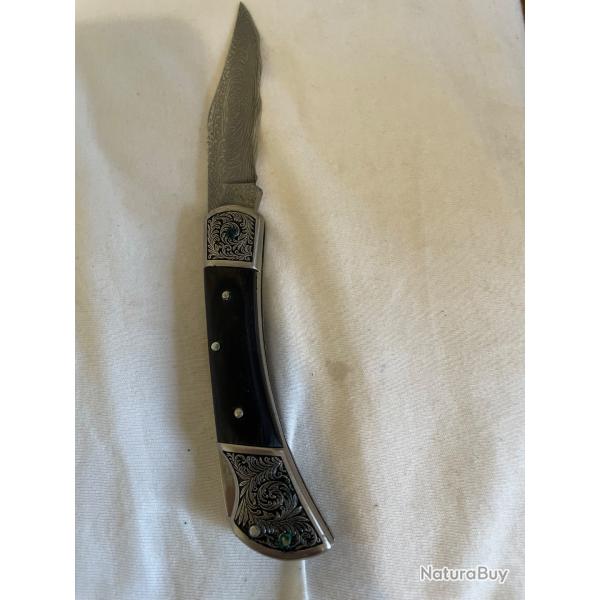 Couteau pliant lame ciselee dor�e Herbertz 208311 Rotsfrei 440