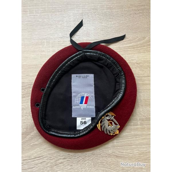 B�ret amarante Parachutiste TDM BLANCQ OLIBET 2005 + insigne Drago