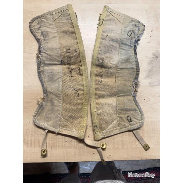 Guetre Anglaise GB militaire WW2 occasion la paire