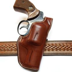 ETUI CUIR "COMBAT FBI" pour REV 2P  (Entreprise Artisanale Fran&ccedil;aise)