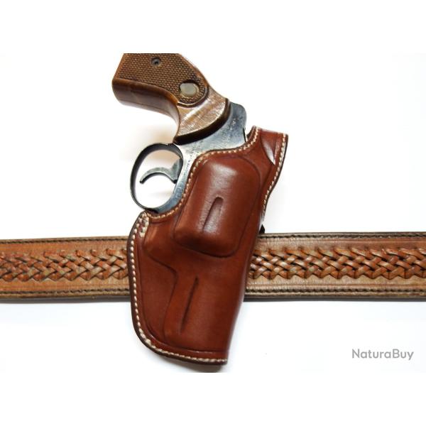ETUI CUIR "COMBAT FBI" pour REV 2P  (Entreprise Artisanale Fran�aise)