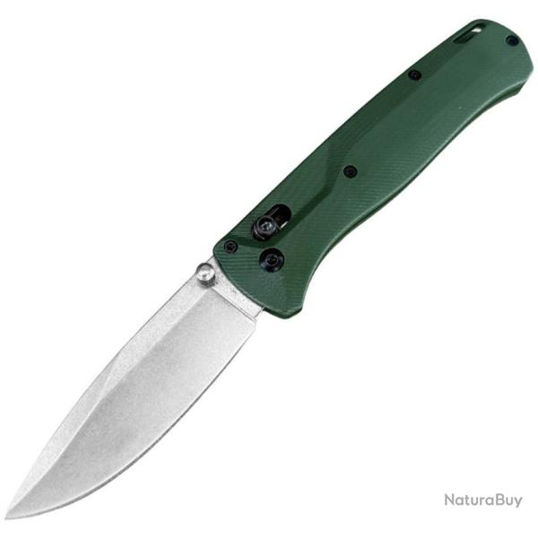 Couteau ElitEdge Lame Acier D2 Manche G10 Vert Axis Lock EE10B014GN