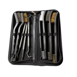 Kit de nettoyage pour arme &agrave; feu - 3 Brosses double extr&eacute;mit&eacute;s + 2 Brosses simples + 4 crochets