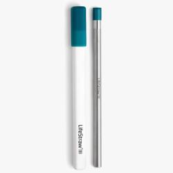 Paille filtre &agrave; eau Lifestraw SIP en acier inoxydable bleu lagune