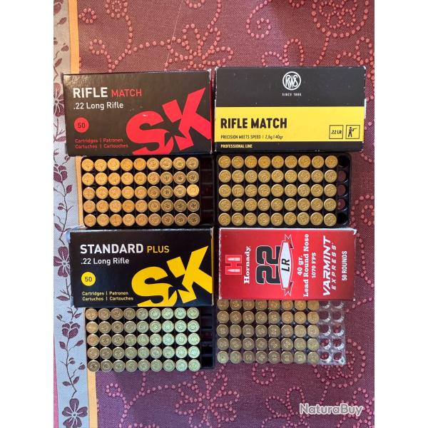 Lot munitions 22 LR