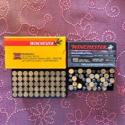 Lot munitions 22 LR winchester subsonique