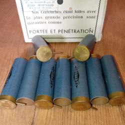 Bo&icirc;te et 9 Cartouches Anciennes &agrave; Broche G&Eacute;VELOT - Cal 12