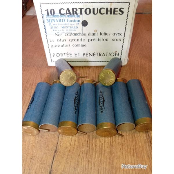 Bo�te et 9 Cartouches Anciennes � Broche G�VELOT - Cal 12