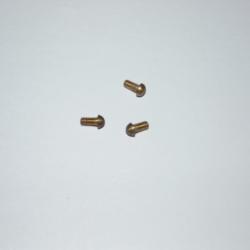 3 guidons/points de mire/grain d'orge laiton massif filetage m&eacute;trique 2.5mm NEUFS