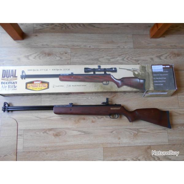 Carabine Beeman Dual calibre 4,5 + lunette 4x32  + plombs