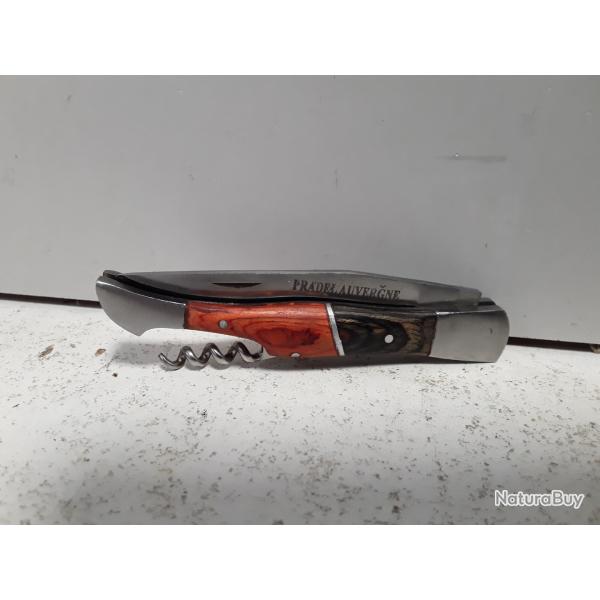 Couteau pliant Pradel auvergne 20cm bois + tire bouchons