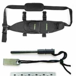 Machette Schrade Kukri Grande Lame Acier 3Cr13 Manche Caoutchouc Pierre Aff&ucirc;tage SCHKM1