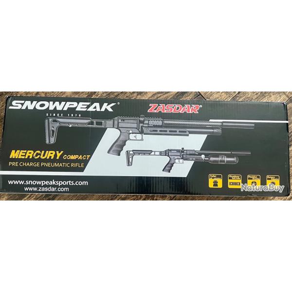 Carabine compacte 19.9 j SNOWPEAK / Mercury - AP900 - 5.5mm - R�gul�e + Pompes PCP Powair + Plombs