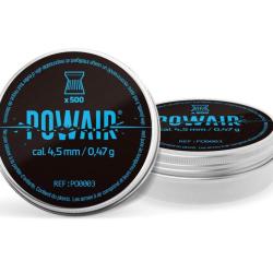 PLOMBS PLATS calibre 4.5 X 2500 PLOMBS POWAIR pour carabine 4.5