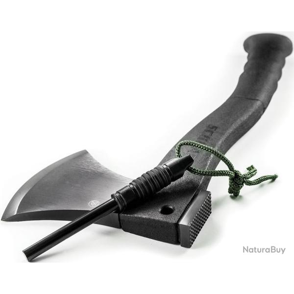 Hachette Schrade Axe Black T�te Acier 3Cr13 Marteau Gaufr� Manche Composite Etui SCHAXE2