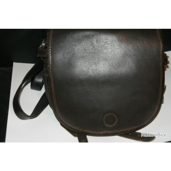 SAC CUIR AVEC PORTE GIBIER