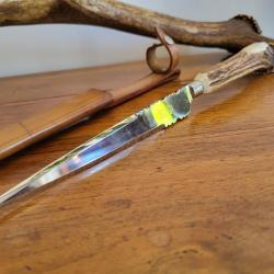 ELEGANTE DAGUE DE CHASSE " GMB " A THIERS .