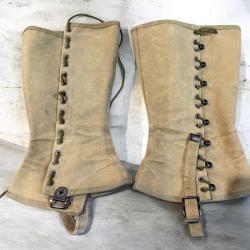 Gu&ecirc;tre militaire US ww2 taille 3R date 1942 avec lacet complet bon &eacute;tat occasion