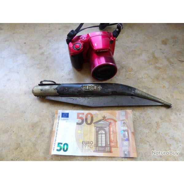 grand couteau Navaja 1902 XX�siecle Espagne manche corne fendue 49cm 108GIRODIAS108 GIRODIAS Thiers