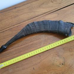 ANCIENNE  PIBOLE  DE CHASSE EN CORNE DE " BUFFLE ".